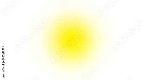 Quadro em tela Soft glowing yellow spotlight effect on transparent background for image enhancement art