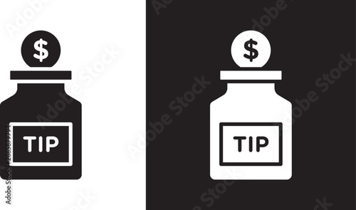 Bilde på lerret tip jar icon