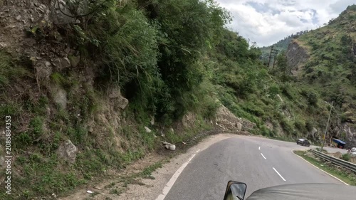Mountain Road Surrounded by Nature