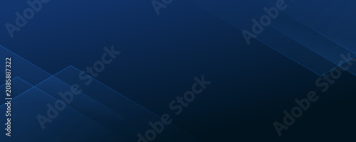 Navy dynamic banner template with blue fading lines