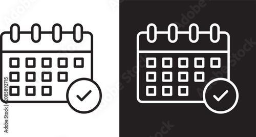 Cuadro en lienzo Calendar check icon