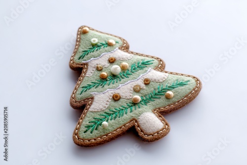 Felt ornament ideal for mockups, packaging, and festive creative visuals.