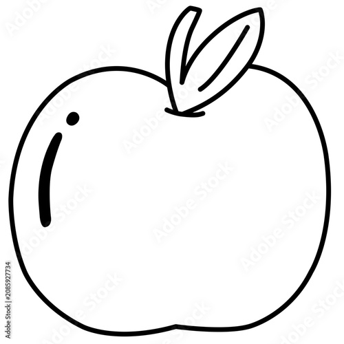 Foto Apple outline illustration