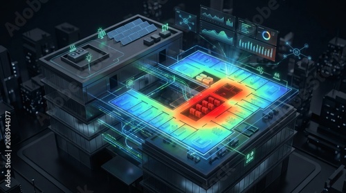 Smart building technology monitors energy usage and occupancy with digital interface