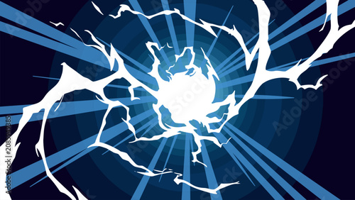 White blue explosion vortex abstract background illustration design