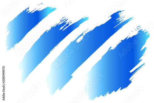 波と海をイメージした手描きブラシストローク ベクターイラスト
