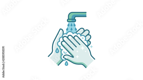 Canvastavla Hand Washing Hygiene Icon