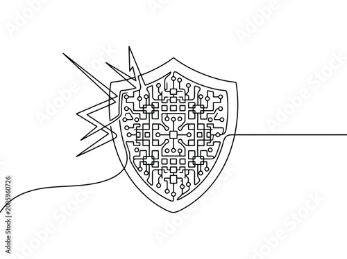 Digital shield with circuitry and lightning protection while guarding data integrity