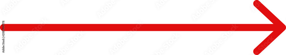 Obraz premium Red straight arrow icon isolated on white background