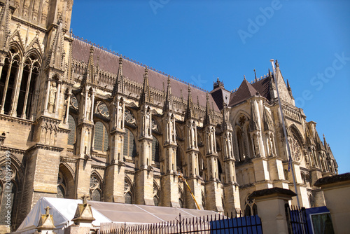 Photography Reims Cathedral in France is a masterpiece of High Gothic architecture, renowned