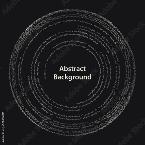 Foto Balanced Monochrome Line Art - Quintuple-spiral Spiral