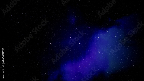 Purple Blue Nebula Space Background with Stars