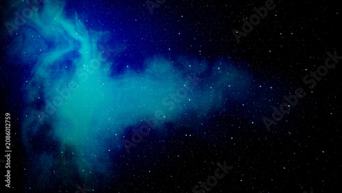 Deep Blue Nebula Space Background with Stars