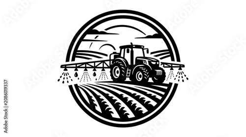 фотографія Tractor Farming Agriculture Machine Equipment.