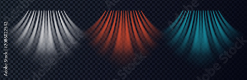 Normal, cold and hot airflow. Blue, red and white air conditioner air flow with wind effect. Vector illustration.