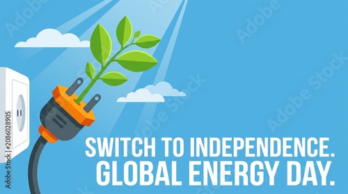 switch to green energy independence for global energy day celebration