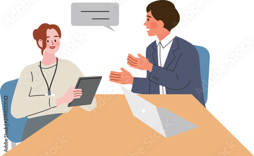  Illustration of Business Meeting Discussion