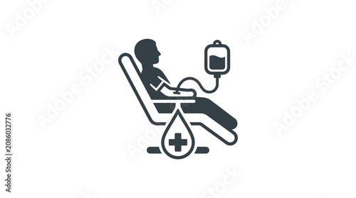 Fotografie Person receiving blood transfusion treatment.