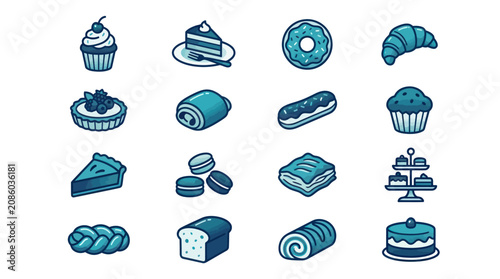 Canvas Print Assorted Baked Goods and Sweets Display.