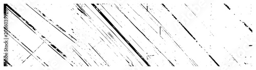 Canvastavla Diagonal scratched lines with distressed abstract textures in horizontal banner