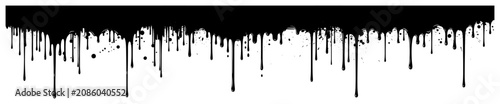 Photos Heavy paint top border with dense vertical drips and ink drops