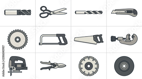 Quadro su tela Collection of various hand tools.
