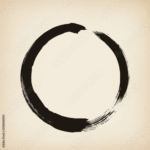Zen Circle Brush Stroke - Enso Symbol