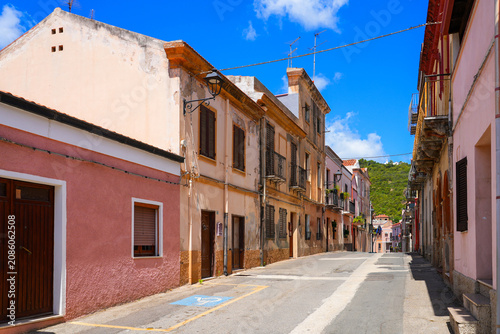 Street of the old town of Iglesias in Sardinia, Italy