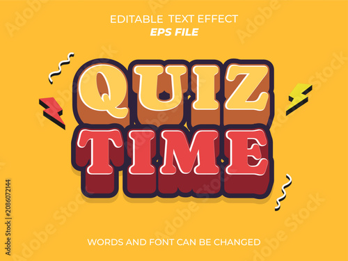 Quiz Time Editable Fun Typography Effect