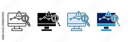 Tableau sur toile Anomaly Detection Icon Set Multiple Style Collection