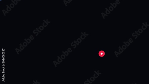 Minimalist ui interface animation with smooth window transition and red cursor click effect 4k motion