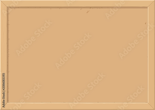 Classic rectangular cork bulletin board in a light wood frame