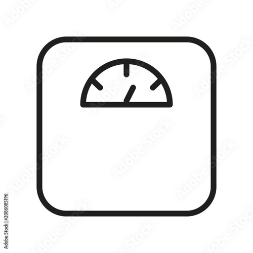 Quadro su tela Body weight measurement line icon isolated on white background.