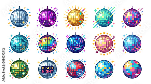 Vibrant Disco Balls Collection: Retro Party Decor and Celebration Lights