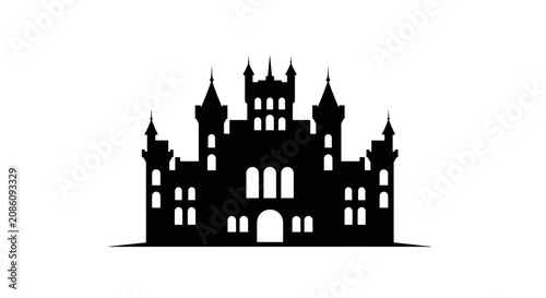 Black silhouette of a castle 1.