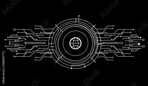 Global Digital Network Technology Interface