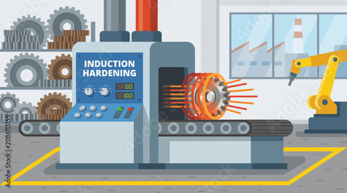 Tableau sur toile High Frequency Induction Hardening Machine in Gear Factory