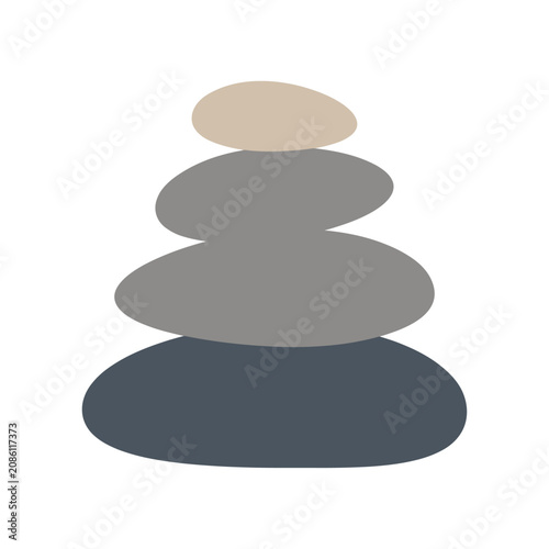 Photography Stacked zen stones in calming earthy tones, representing balance, harmony, and m