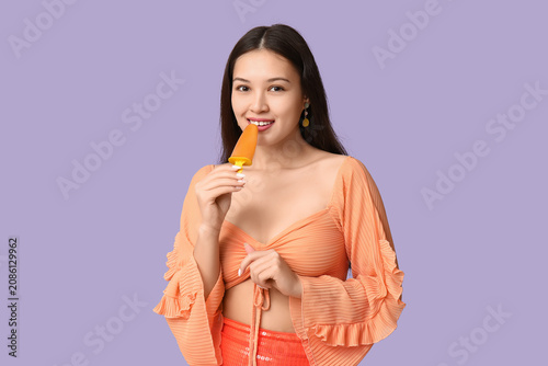 Beautiful Asian woman with ...