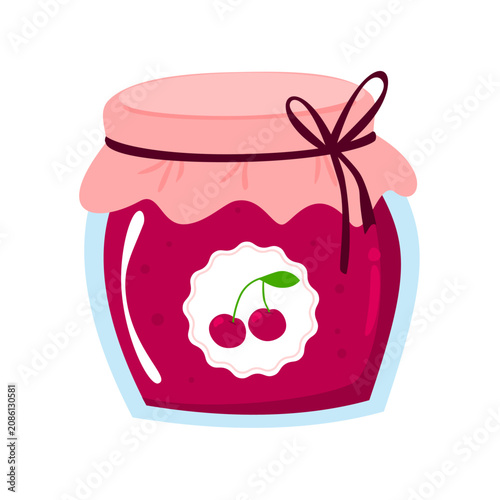 Εκτύπωση καμβά Cherry jam cartoon