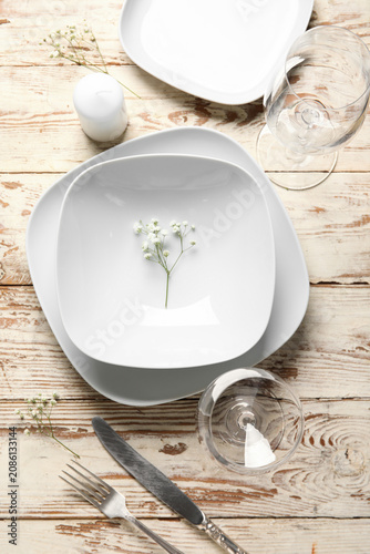 Beautiful table setting wit...