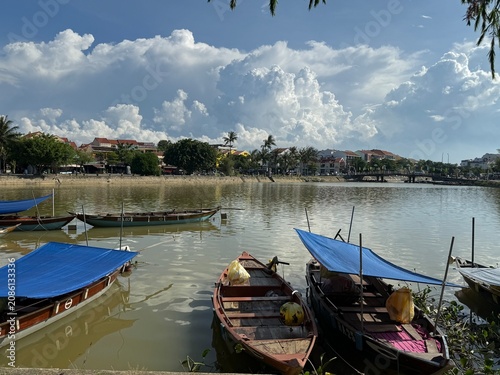 boats on the river in vietnam