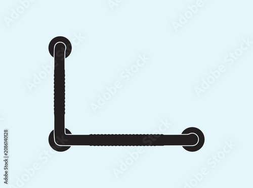 Heavy duty bathroom wall hardware element focusing on secure grip features