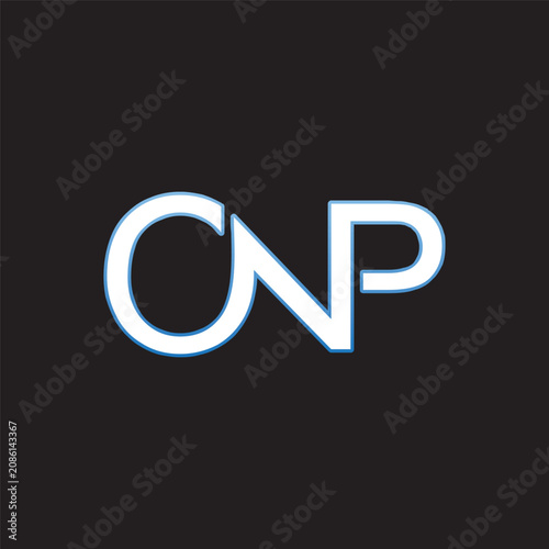 ONP logo design on black background. ONP creative minimal initials letter logo template