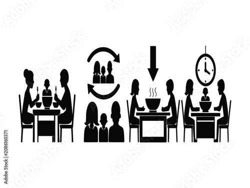 Canvastavla Conceptual sequence portraying the evolution of dining experiences, emphasizing