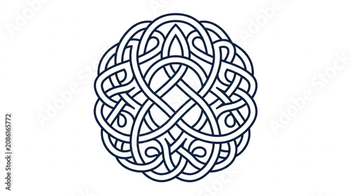 Foto Intricate Celtic Knot Design Symbolizing Eternity and Interconnectedness