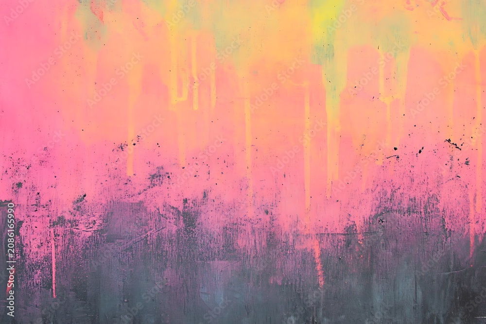 Fototapeta premium Vibrant sunset over weathered surface