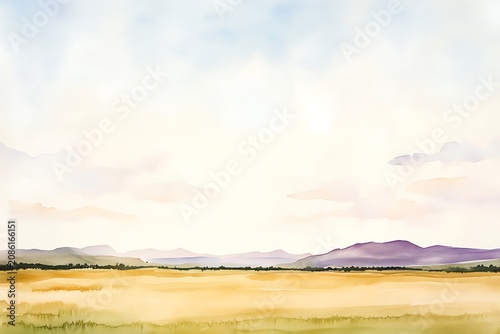 Serene sunset over golden fields