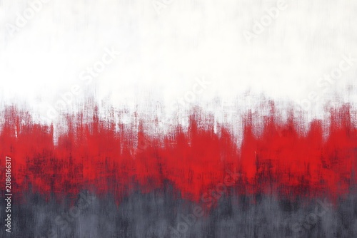 Abstract red and white painting