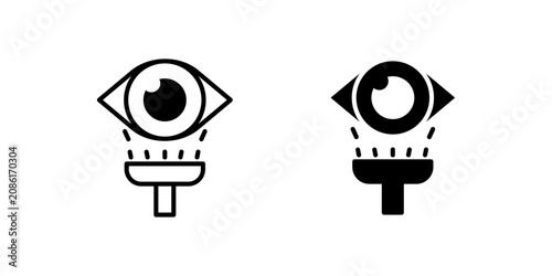 Obraz na płótnie Eye Laser Therapy icons, dual style icon set